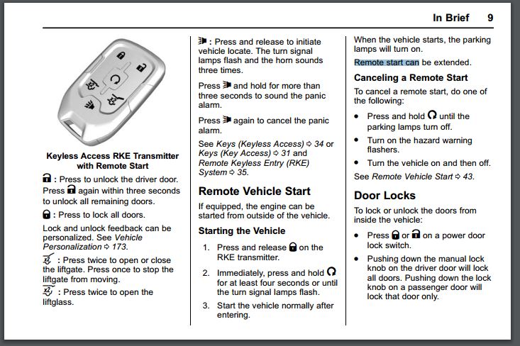 Tahoe shop remote start